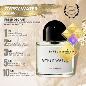 PERFUME DECANT Byredo Gypsy Water