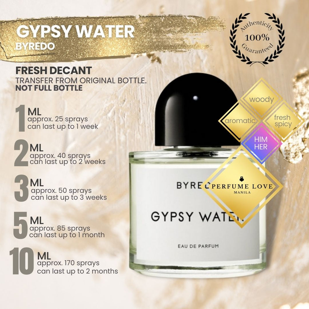 PERFUME DECANT Byredo Gypsy Water