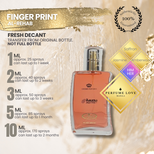 PERFUME DECANT Al-rehab Finger Print