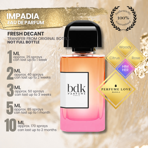 PERFUME DECANT BDK Parfums Impadia Eau de Parfum