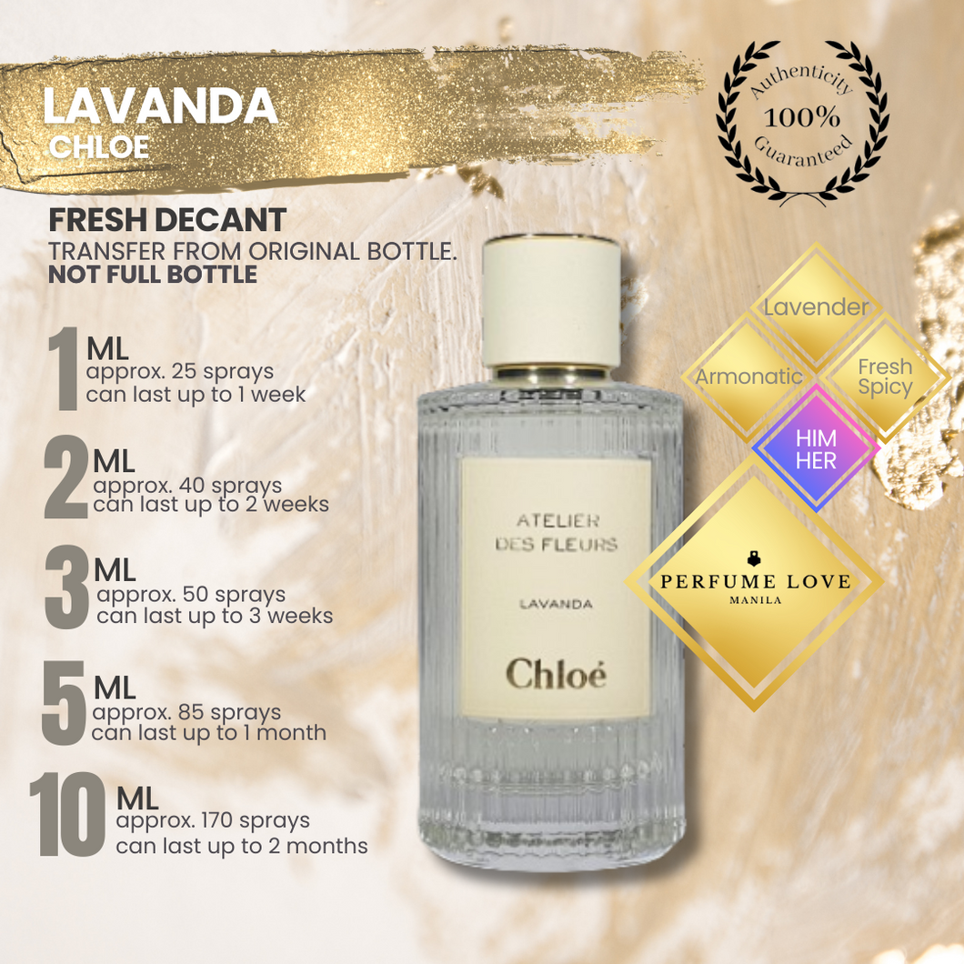 PERFUME DECANT Chloe Lavanda Atelier Des Fleurs