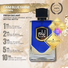 Load image into Gallery viewer, PERFUME DECANT Lattafa Liam Blue Shine (Acqua di Gio Profondo Clone)