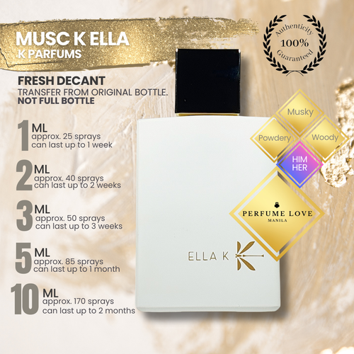 PERFUME DECANT K Parfums Musc K Ella