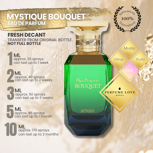 PERFUME DECANT Afnan Mystique Bouquet Eau de Parfum