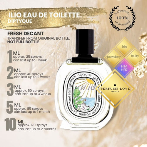 PERFUME DECANT Diptyque Ilio Eau de Toilette
