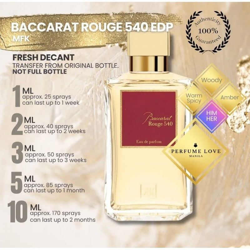 540 Edp Perfume Baccarat Rouge Maison Francis Kurkdjian Baccarat
