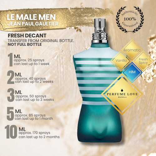 PERFUME DECANT Jean Paul Gaultier Le Male Men