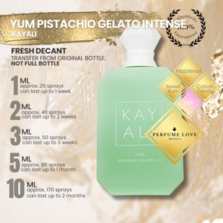 PERFUME DECANT Kayali Yum Pistachio Gelato Intense