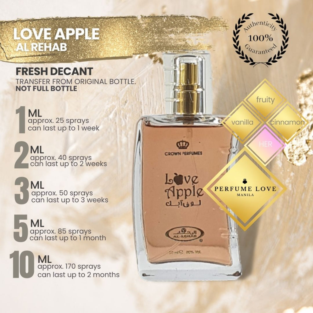 PERFUME DECANT Al-rehab Love Apple