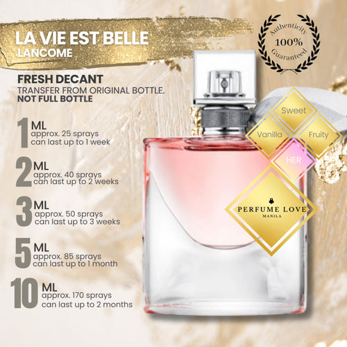 PERFUME DECANT Lancome La Vie Est Belle Eau de Parfum