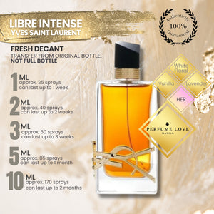 PERFUME DECANT Yves Saint Laurent Libre Intense