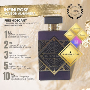 PERFUME DECANT Maison Alhambra Infini Rose