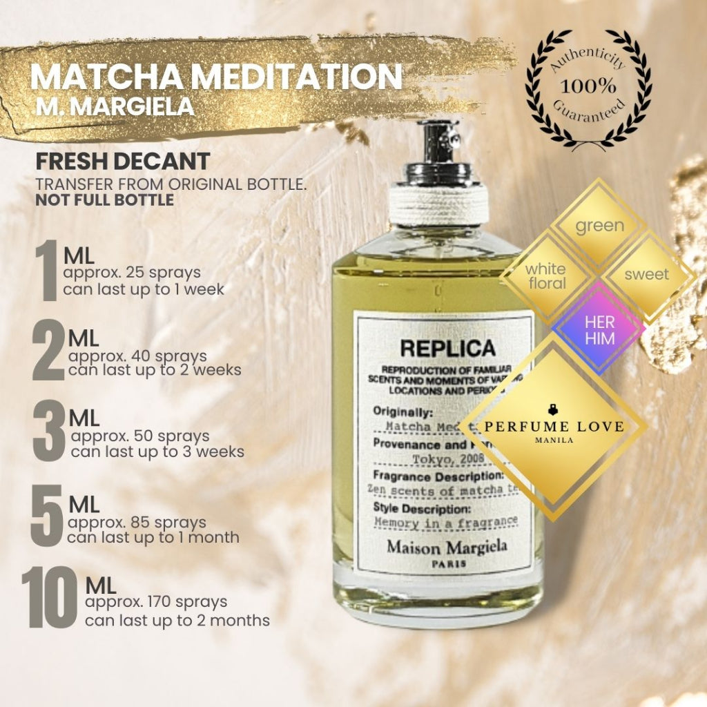 Perfume Maison Margiela Matcha Meditation PERFUME DECANT Maison Margiela Replica Matcha Meditation Eau De