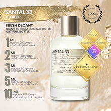 Load image into Gallery viewer, PERFUME DECANT Le Labo Santal 33 Eau de Parfum