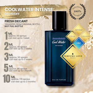 PERFUME DECANT Davidoff Coolwater Intense