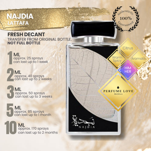 PERFUME DECANT Lattafa Najdia