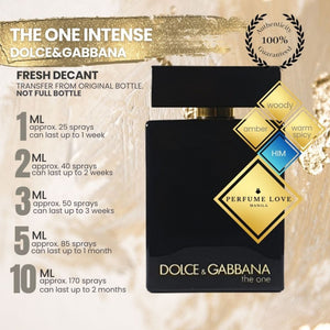 PERFUME DECANT Dolce & Gabbana The One Eau de Parfum Intense