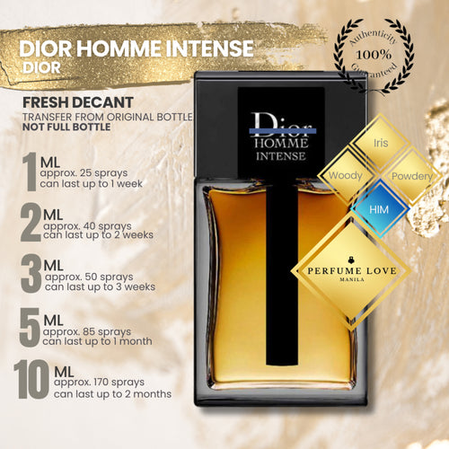 PERFUME DECANT Dior Homme Intense