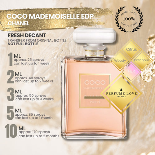 PERFUME DECANT Chanel Coco Mademoiselle Eau de Parfum