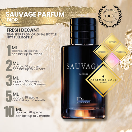 PERFUME DECANT Dior Sauvage Parfum