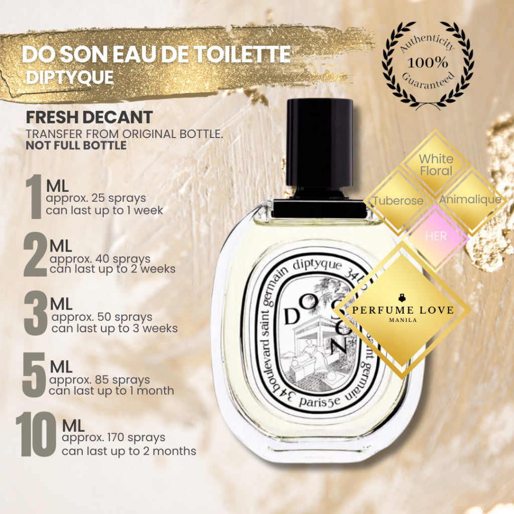 Do Son Diptyque Perfume For Women PERFUME DECANT Diptyque Do Son EDP