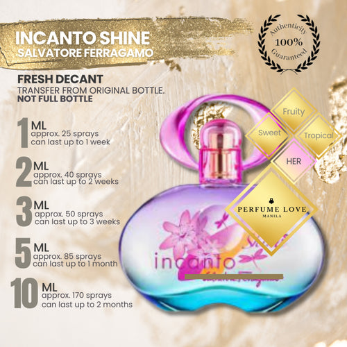 PERFUME DECANT Ferragamo Incanto Shine