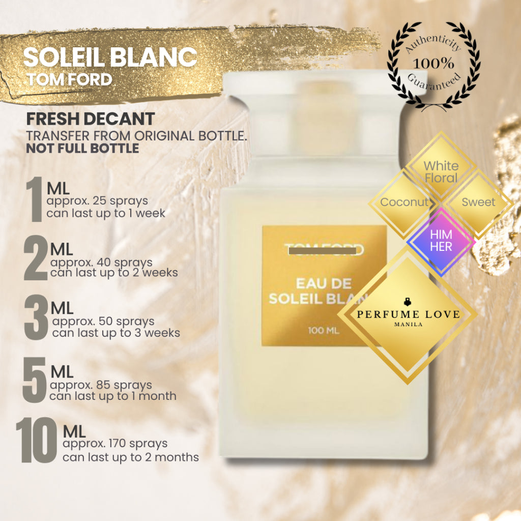 PERFUME DECANT Tom Ford Eau de Soleil Eau de Toilette – Perfume