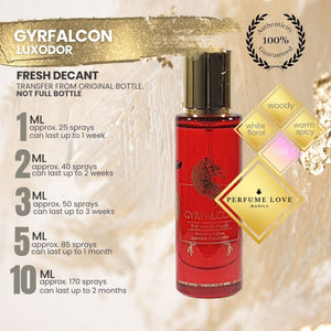 PERFUME DECANT Luxodor Gyrfalcon