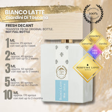 Load image into Gallery viewer, PERFUME DECANT Giardini di Toscana Bianco Latte Eau de Parfum