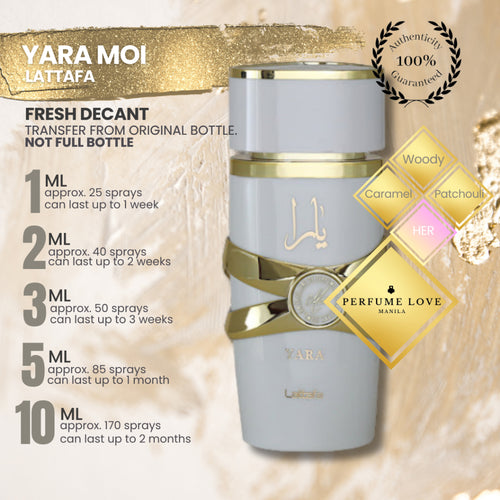 PERFUME DECANT Lattafa Yara Moi