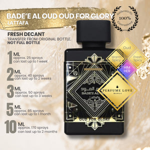 PERFUME DECANT Lattafa Oud For Glory