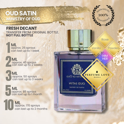 PERFUME DECANT Ministry of Oud Satin