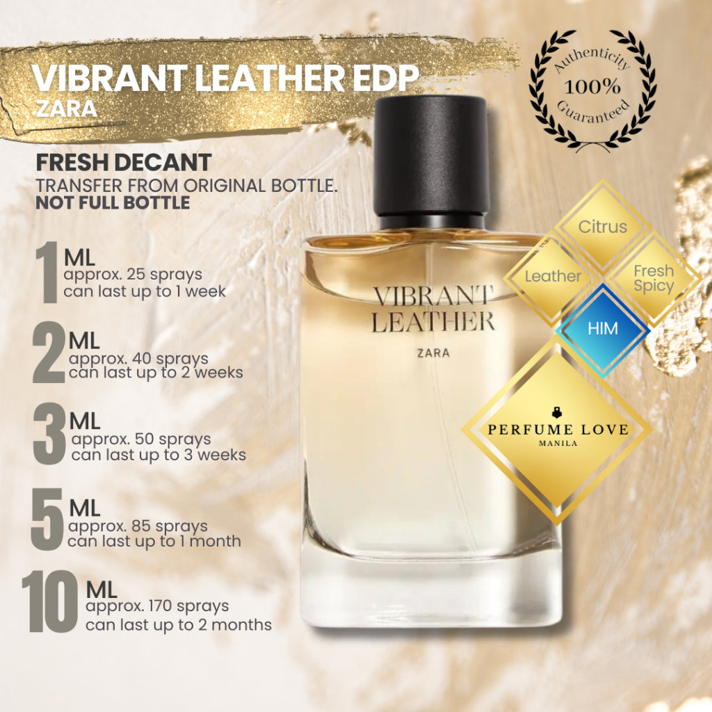 PERFUME DECANT Zara Vibrant Leather (Creed Aventus Dupe)