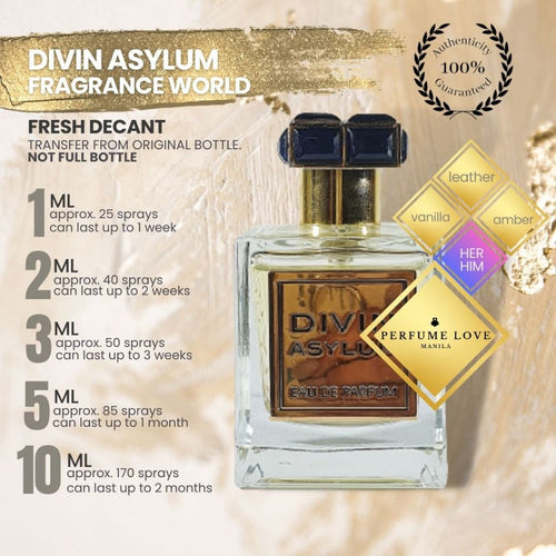 PERFUME DECANT Fragrance World Divin Asylum