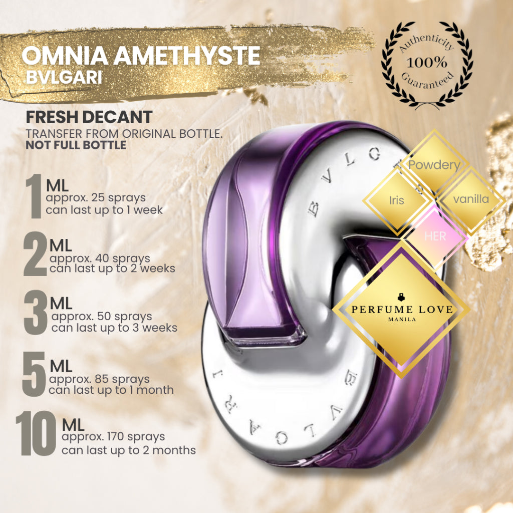 Omnia Perfume Bvlgari Perfume Purple Bottle Omnia Amethyste EDT