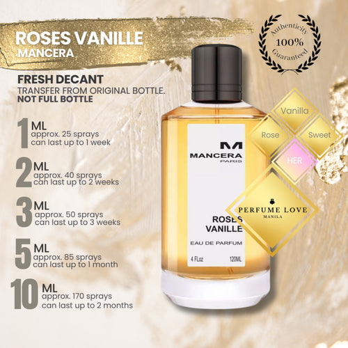 PERFUME DECANT Mancera Roses Vanille