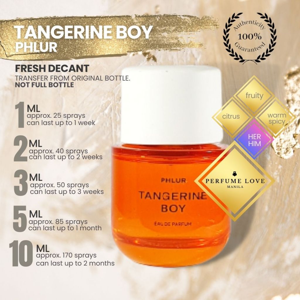 PERFUME DECANT Phlur Tangerine Boy