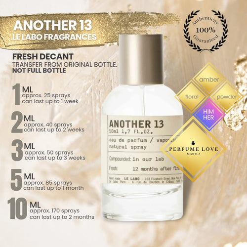 PERFUME DECANT Le Labo Another 13 Eau de Parfum