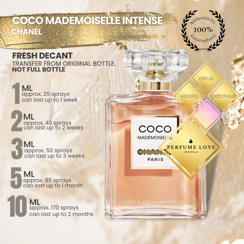 PERFUME DECANT Chanel Coco Mademoiselle Eau de Parfum Intense