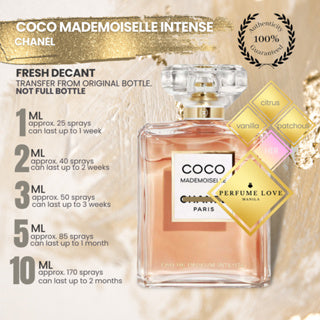 PERFUME DECANT Chanél Coco Mademoiselle Eau de Parfum Intense