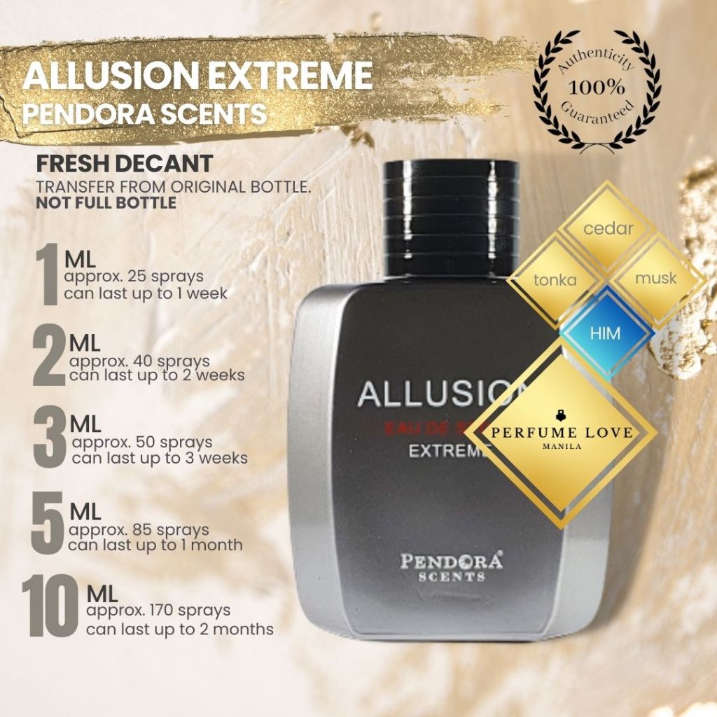 PERFUME DECANT Pendora Scents Allusion