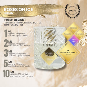 PERFUME DECANT Kilian Roses On Ice