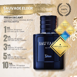 PERFUME DECANT Dior Sauvage Elixir