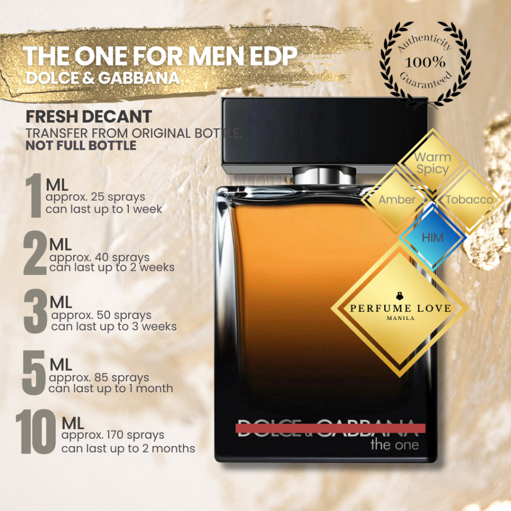 The One Eau Dolce Gabbana Homme Eau De Toilette PERFUME DECANT