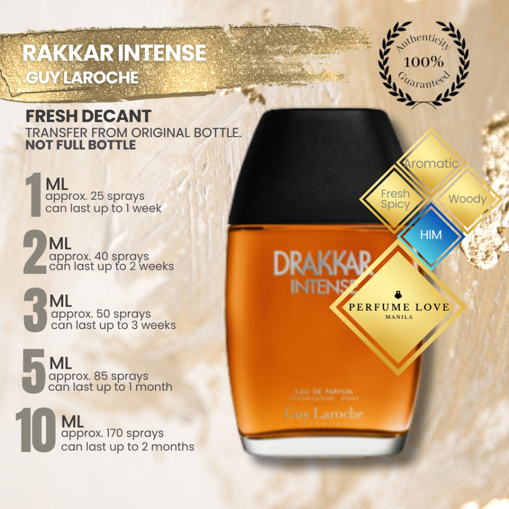 PERFUME DECANT Guy Laroche Drakkar Intense