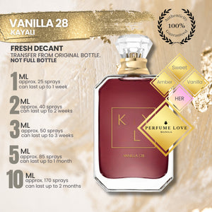 PERFUME DECANT Kayali Vanilla 28