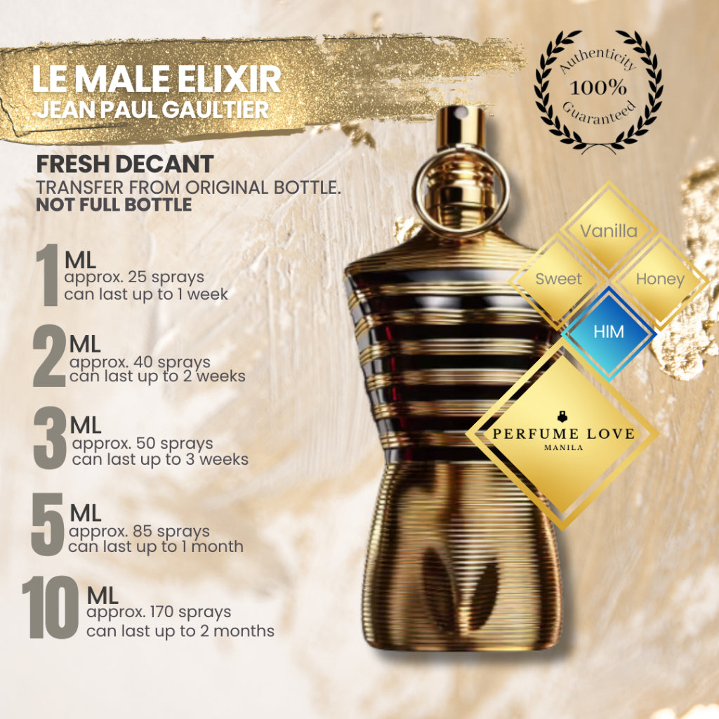 PERFUME DECANT Jean Paul Gaultier Le Male Elixir