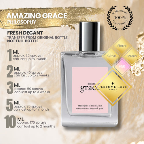 PERFUME DECANT Philosophy Amazing Grace Eau de Parfum