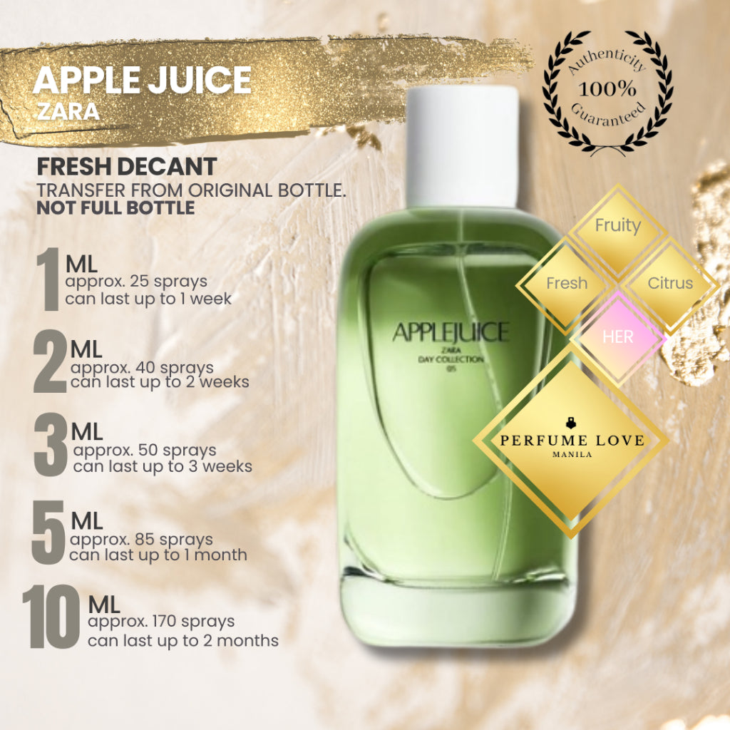 PERFUME DECANT Zara Apple Juice