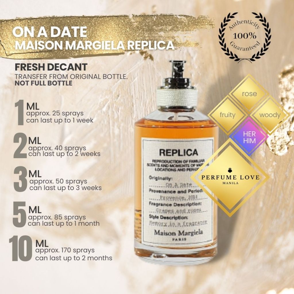 PERFUME DECANT Maison Margiela Replica On A Date EDT – Perfume